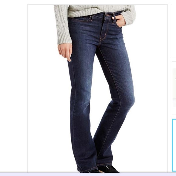 Levi's Zip Fly Mid Rise Canyon Slimming Bootcut Jeans 28w/Measurement - Picture 2 of 11